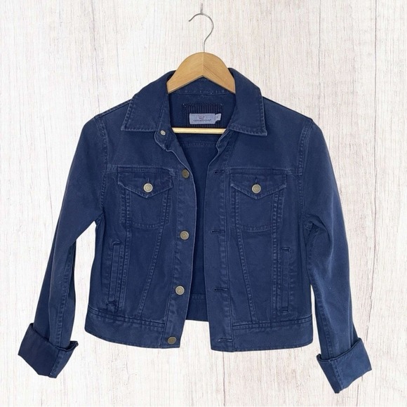VINEYARD VINES Navy Blue Denim Jacket, XS - Picture 3 of 9